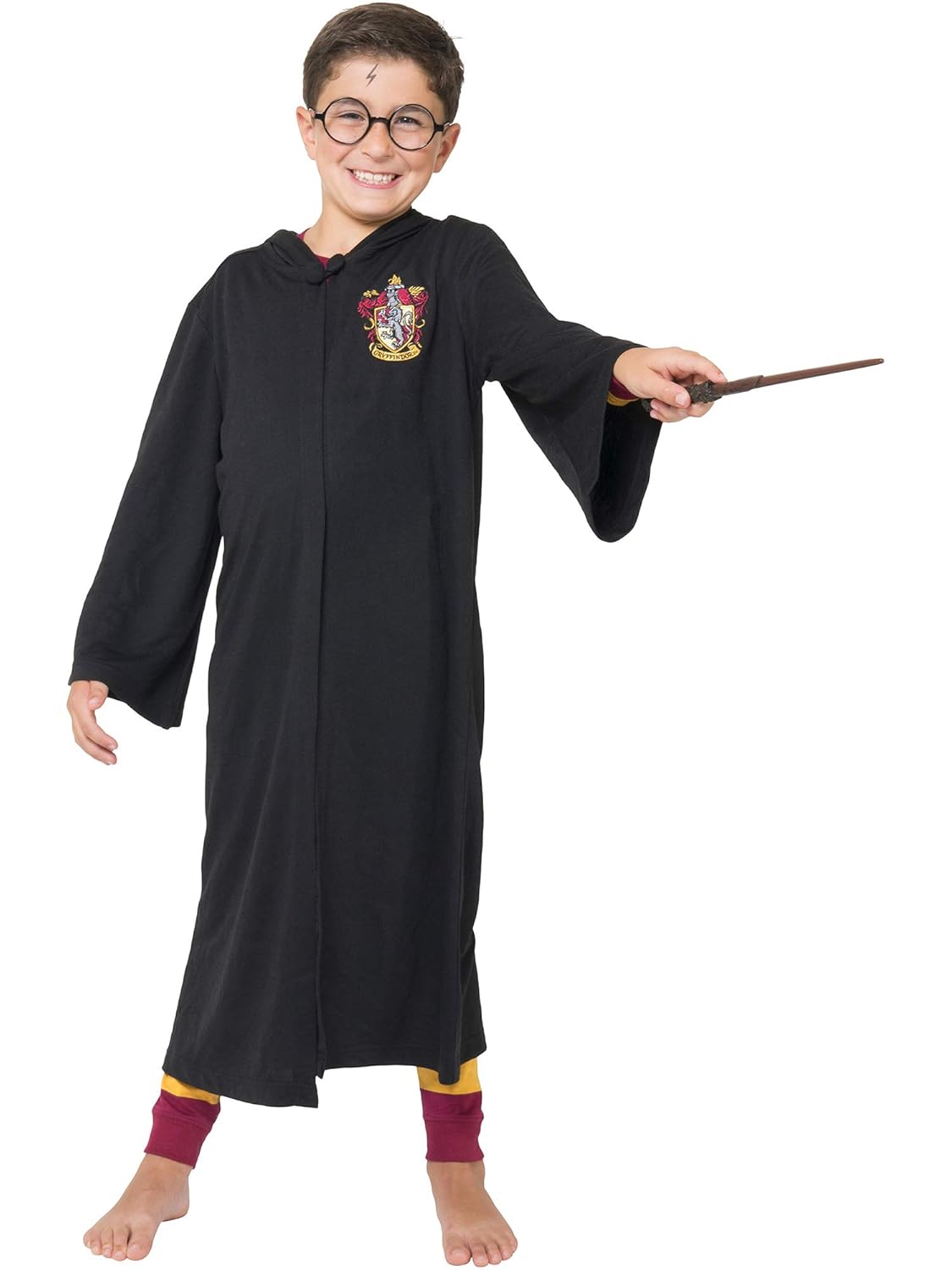 intimo哈利波特大男孩魔术师斗篷法国特里长袍(格兰芬多,s)